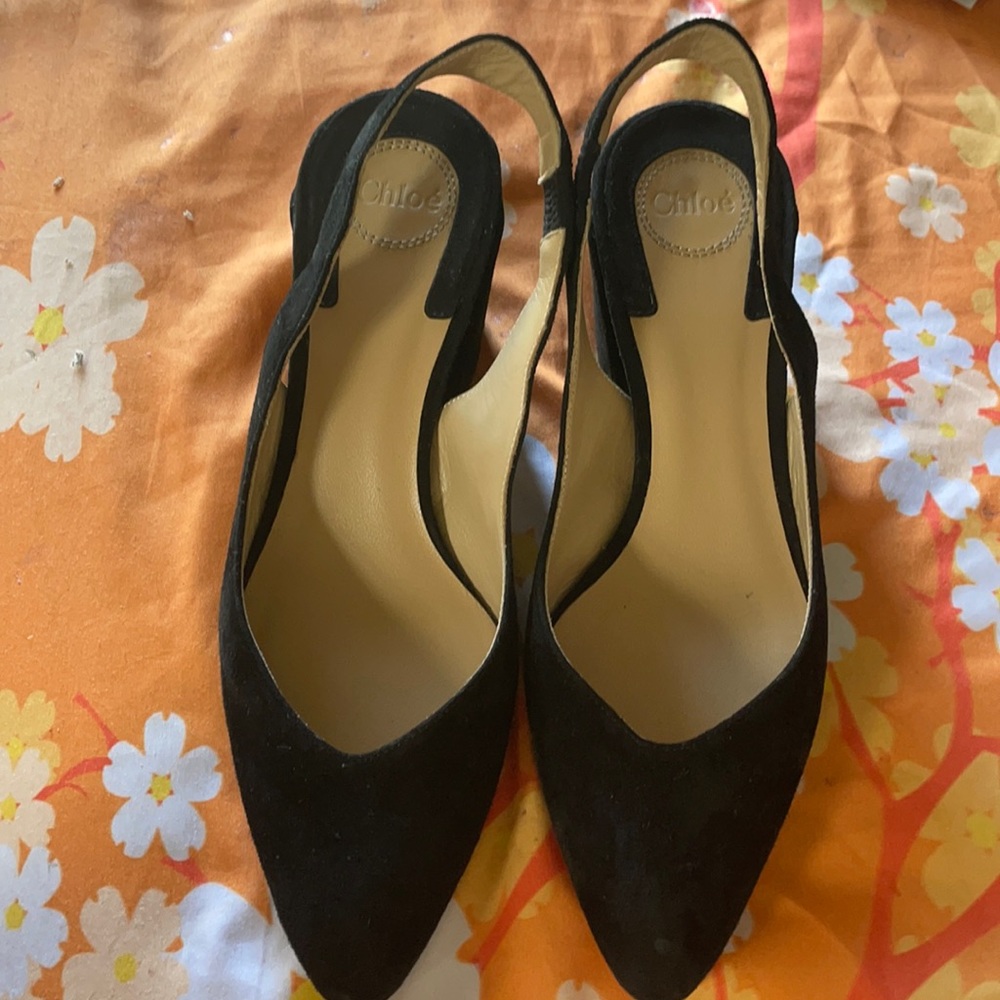 Chloe sling back heel